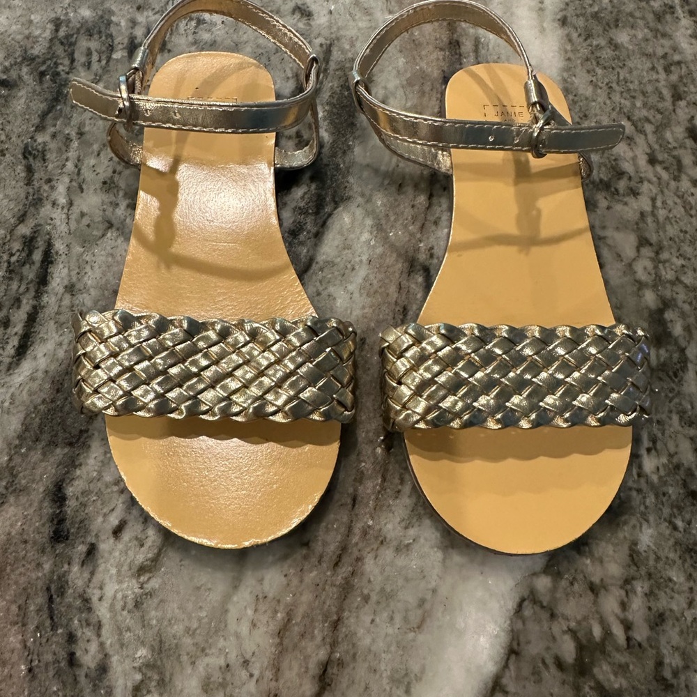 Janie and Jack Metallic Woven Sandals